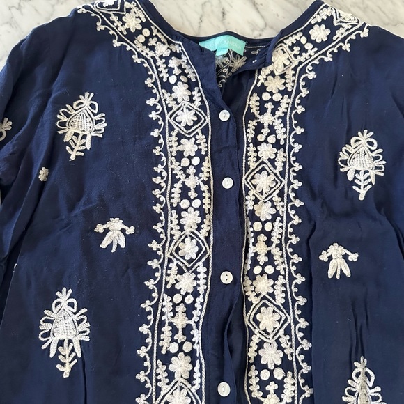 Navy Boho Melissa Obadiah Coverup - Picture 6 of 8